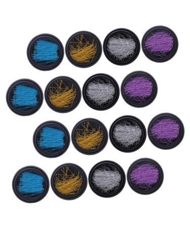 POPETPOP Manicure Wire 16 Boxes Nail Metal Threads Manicure Metal Threads Nail Ornaments Manicure Ornaments Nail Threads Nail Striping Tape Nail Metal Wire Adhesive Tape Charm Alloy