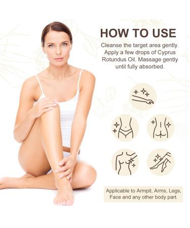 Cyperus Rotundus Oil Premium Cypress Oil for Hair Removal Soothing and Gentle Shrinks Pores Smooths Skin & Removes Hair for All Skin Types - Buy Online on GoSupps.com