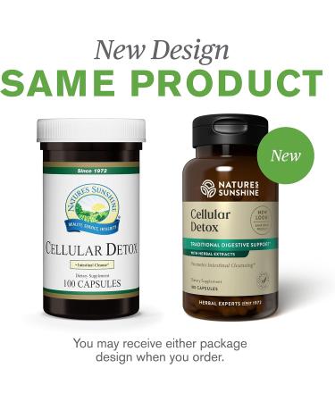 Nature's Sunshine Cellular Detox 100 Capsules Kosher - Natural Digestive System Supplement - Buy Online on GoSupps.com