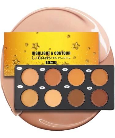 Concealer palette cream contour palette | Contour and highlighting makeup kit | Multi-palette cream concealer makeup palette for women for home dorm travel - Buy Online on GoSupps.com