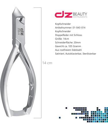 DZ head cutter nail clippers for ingrown toenails (14 cm curved edge) - Buy Online on GoSupps.com