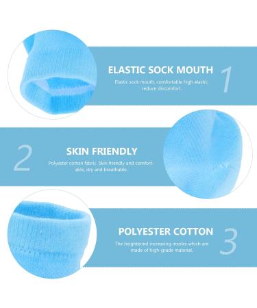 Beaupretty Heel Protection Moisturizing Socks - Spa Gel Heel Sockets & Moisture Gel Socks for Women with Nuis Blue Elevator Insoles - Buy Online on GoSupps.com