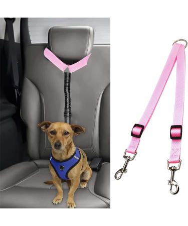 Dual Dog Leash with Splinter Stop - Adjustable Training Leash for Small Medium & Large Dogs - Perfect for Jogging & Hiking (Pink) - Buy Online on GoSupps.com