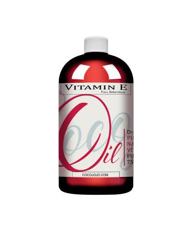 Vitamin E Oil - 100% Pure Full Spectrum Undiluted D Alpha Tocopherol 75 000 IU - 16 oz - for Skin Hair Nails Body Care Hydrating Rejuvenating - Packaging May Vary