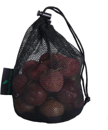 Ibasingo Black Mesh Bag | Durable Nylon Travel Sac for Cosmetics Shower Gel Tennis & Golf | 5-Piece Set (10x15 cm) - Ideal for Outdoor Storage - Buy Online on GoSupps.com