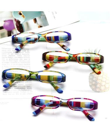 Cojwis 4 Pack Women s Reading Glasses - Stylish Designs with Spring Hinges | Mixed Colors 0.75x Readers - Buy Online on GoSupps.com