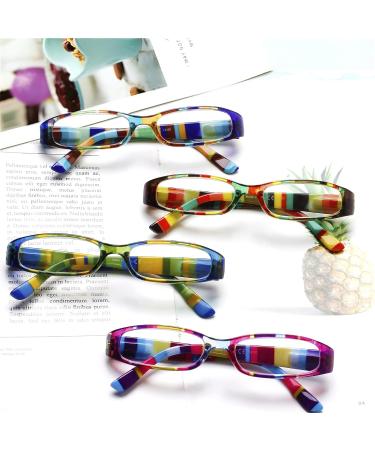 Cojwis 4 Pack Women s Reading Glasses - Stylish Patterns Spring Hinges 1.00x Magnification - 4 Color Mix - Buy Online on GoSupps.com