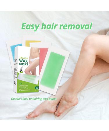 32 Gentle Wax Hair Removal Strips | Hypoallergenic Sustainable Facial Wax for Sensitive Skin & Bikini Areas - Ideal for Men & Women - Buy Online on GoSupps.com