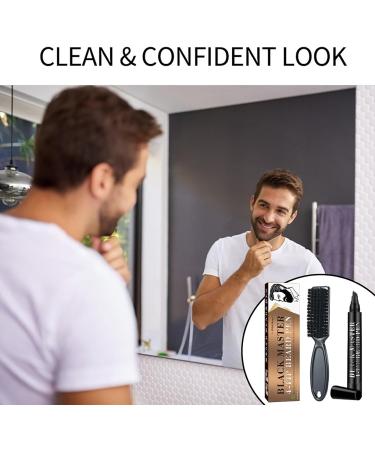 Black Beard Pencil Filler & Brush Kit for Men - Waterproof & Sweatproof - Long-lasting Coverage and Styling - Enhance Facial Hair with Natural Color - Define, Shape, and Thicken Beard and Mustache - Buy Online on GoSupps.com