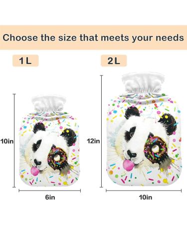 Naanle Donut Panda Hot Water Bottle - 2L Transparent Heater for Bed Hand & Feet | Pain Relief & Warmth Therapy - Buy Online on GoSupps.com