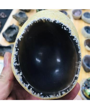 Beautiful Crystal Stone Agate Bowl Ashtray Home Decoration Minerals Stones Crystals Chalcedony Gemstone Reiki Collection TOMPAR 220-320g Black - Buy Online on GoSupps.com