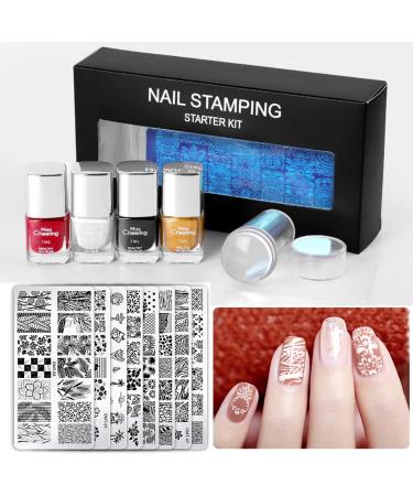 Wirlsweal Nail Art Template Set - DIY Steel Stamping Plate Kit for Nail Salons | Fashionable Nail Art Tools - Buy Online on GoSupps.com