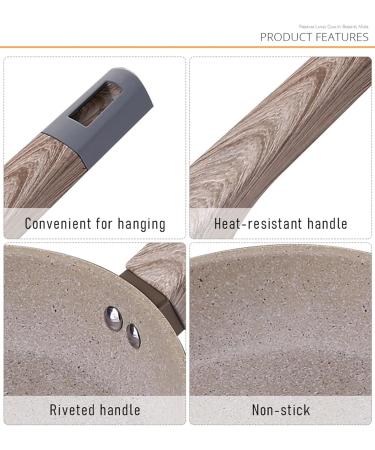 Frying Pan Kitchen Cookware Frying Pan Non-Stick Pot with Heat Resistant Wooden Handle Egg Ham Skillet Sauce Maker Kitchen Tools (Color : Frying Pan Sheet Size : 26x4.5cm) - Buy Online on GoSupps.com