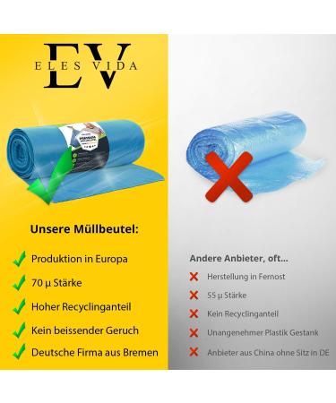 Buy Extra Strong 120L Blue Garbage Bags - Tear-Resistant Waste Bags (50 Pack) for International Shipping - Buy Online on GoSupps.com