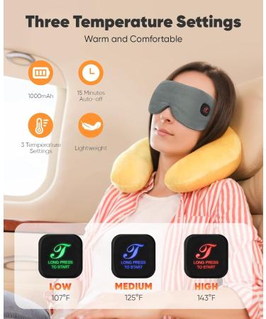 Heated Eye Mask for Dry Eyes & Blepharitis | Cordless Washable Compress | Perfect Gift (Grey - Buy Online on GoSupps.com