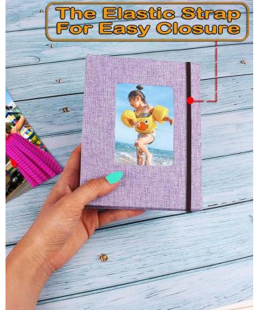 Shop 10x15 Photo Album 2-Pack Linen Cover Clear Pages Holds 52 Photos Lilac Violet Brag Book for 10x15 Pictures - Buy Online on GoSupps.com