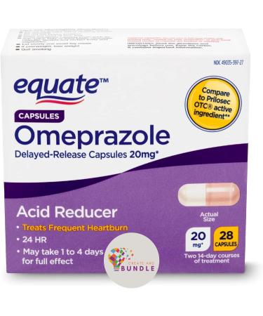 Buy Omeprazole Acid Reducer for Heartburn - 28 Capsules | Equate 20 mg Delayed Release | Fast International Shipping - Buy Online on GoSupps.com