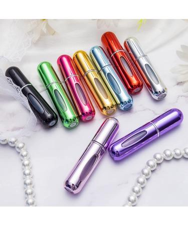Mini Refillable Perfume Atomizer Bottle - 5ml 4 Pack - Pink Gold Black Silver - Travel Size Scent Pump Case - Portable Spray Atomizer - Buy Online on GoSupps.com