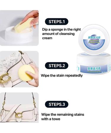 Donubiiu Promptandia Cleaning Cream Promptanda Multi-Functional Cleaning and Stain Removal Cream White Shoe Cleaner White Shoe Cleaning Cream Shoes Decontaminate Solid Paste (4pcs) - Buy Online on GoSupps.com