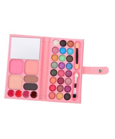 WOONEKY 33 Makeup Palette Play Makeup Girl Toys Blush Pan Toiletry Bag Eye Makeup Powder