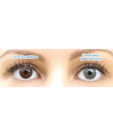 Natural Blue Contact Lenses - Silicone Comfort Novelry Limone Blue - 1 Pair (2pcs) - Dia 14.20 - 0.00 Dia - International Shipping Available - Buy Online on GoSupps.com