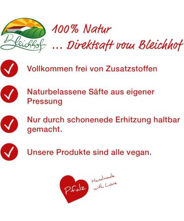  Bleichhof Bleichhof Apple Juice with Ginger Juice - 100% Direct Juice Vegan No Added Sugar 3 Pack (3 x 0.72 L) - Buy Online on GoSupps.com