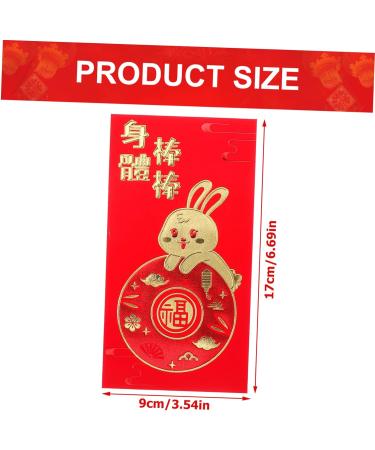 CAXUSD 30pcs Rabbit Year New Year Red Envelope New Year Red Envelopes Chinese Hong Bao Hong Bao for Kids Lai See Asian Decor Traditional Money Packets Lunar Calendar Child Paper Wallet As Shown 17x9cm - Buy Online on GoSupps.com