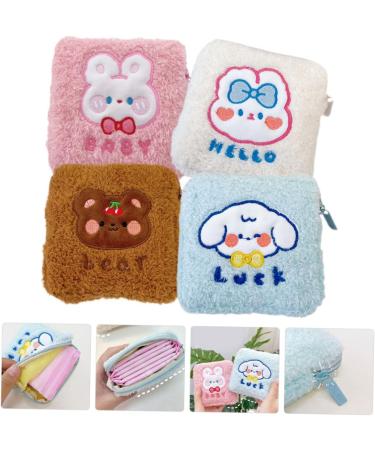 Lurrose Napkin Storage Bag Organizer | Cute Handbag for Ladies Menstrual Pad | Plush Period Pouch - Buy Online on GoSupps.com