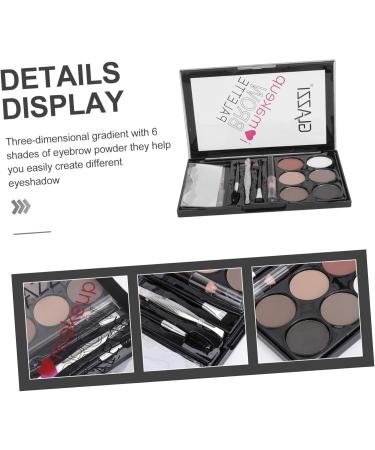 MUSISALY 1 Set Eyebrow Powder Set Eyebrow Filler Eyebrow Brush Eyeshadow Beauty Cosmetics Pallet Lit Abs 1 count (Pack of 1) As Shown - Buy Online on GoSupps.com