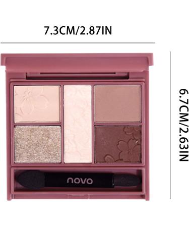 5 Colors Eye Palette Matte and Highlight Eyeshadow Makeup Pallete for Beginners Long Lasting High-Gloss Eyeshadow High Pigment Silky Powder Eye Shadow Cosmetics Set 04 - Buy Online on GoSupps.com