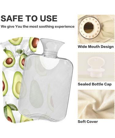 Shop Naanle Avocado Tropical Fruit Hot Water Bottle - 2L Transparent Design for Heat Pain Relief & Cold Therapy | Ideal for Bed Hand & Foot Comfort - Buy Online on GoSupps.com