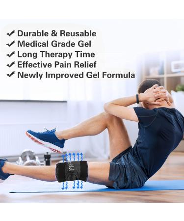 Large Full Knee Ice Pack for Injuries - Reusable Hot Cold Compression Wrap for Sports Injuries, ACL Surgery Recovery, Arthritis Relief - Buy Online on GoSupps.com