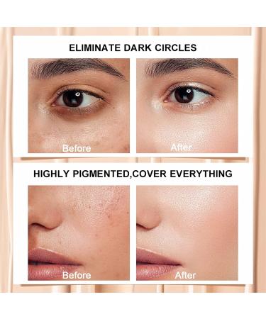 6 Colors Correcting Concealer Palette with Brush - Makeup Cream Contour Palette for Dark Circles, Redness, Acne, Blemishes - Buy Online on GoSupps.com