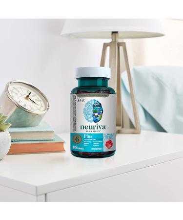 NEURIVA Plus Strawberry Gummies | Memory, Focus & Cognitive Support | Vitamins B6 & B12 | Nootropic Brain Supplement | 50ct - Buy Online on GoSupps.com