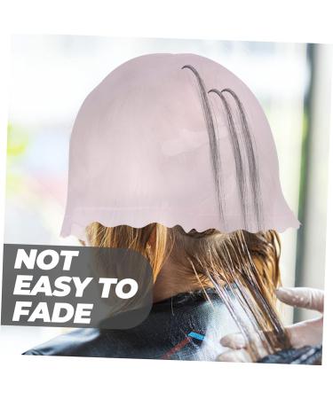 Housoutil Silicone Highlighter Cap Salon Silicone Cap Crochet Hook for Hair Highlight Cap for Hair Highlight Hair Cap Salon Hair Highlight Hat Salon Hair Cap Dye Translucent Pink Silica Gel - Buy Online on GoSupps.com