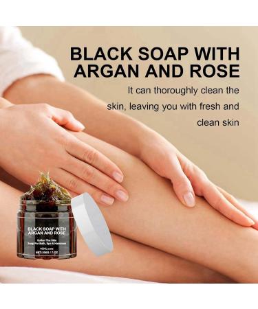 Zawina Morocco Black Beldi Soap Moroccan Black Soap Black Beldi Soap Moroccan Black Soap Hammam African Soap Exfoliating Body Scrub Black Moroccan Soap for Deep Cleaning for All Skin Types 200g - Buy Online on GoSupps.com