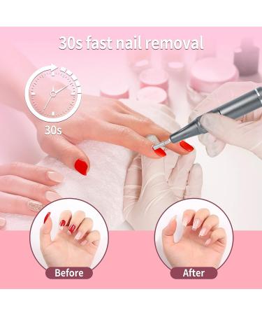 HUGMAPLE Professional Nail Drill 35000RPM Electric File Machine | Rechargeable Cordless E-File for Acrylic Nails with Bits & Foot Pedal - Pink - Buy Online on GoSupps.com