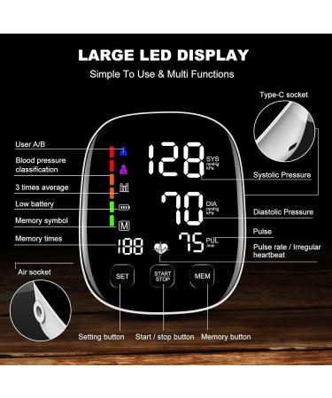 Buy Blood Pressure Monitors for Home Use - Extra Large Cuffs Large LED Display & USB/Batteries Included - Buy Online on GoSupps.com
