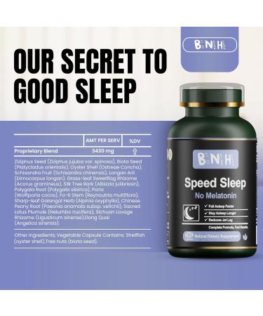 BNH Melatonin-Free Sleep Formula - Traditional Chinese Remedy - 15 Herbs - Fall & Stay Asleep Faster - Wake Refreshed & Energized - No Groggy Feeling - Relax - Calms Mind - Drug Free - 180 Count - Buy Online on GoSupps.com