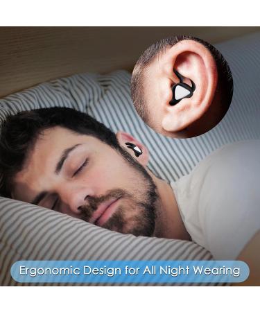 WOMRICH Silicone Ear Plugs for Noise Reduction - Reusable & Super Soft - 6 Ear Tips for Sleeping, Work, Study, Travel - Black - Buy Online on GoSupps.com