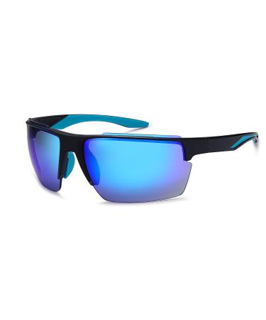 Sports Sunglasses Gradient Color Lenses UV400 Protection Suitable for Fishing and Cycling Blue