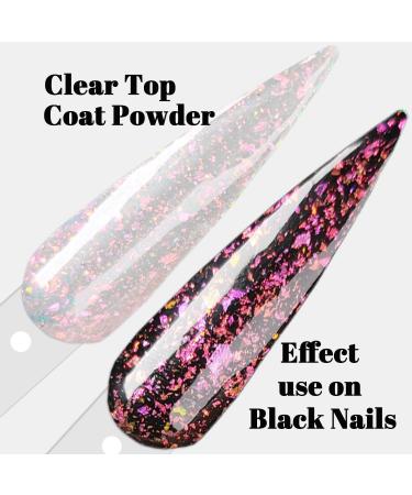 Sparkle Holographic Clear Glitter Nail Dip Powder Starter Kit - 6 Colors Opal Foils Easy for Beginners - Perfect Top Coat for Black Nail Art | SG062 - Buy Online on GoSupps.com