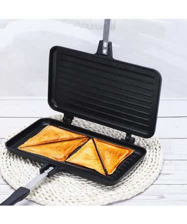 Durable Double-Sided Frying Pan Detachable Double-Sided Sandwich fry Pan Sandwich Baking Pan Double-Sided with Heat-Resistant Handles Non-Stick Double Sided Breakfast Sandwich Maker for Toast - Buy Online on GoSupps.com