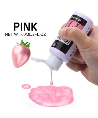 Liquid Edible Glitter 60ml - Pink Metallic Food Coloring for Cakes Cupcakes & Cookies - Perfect for Baking & Decorating - Buy Online on GoSupps.com