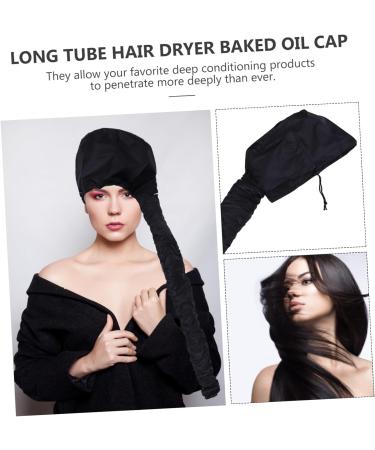 PLAFOPE 2pcs Dry Hair Cap Portable Hair Salon Heat Cap Adjustable Hooded Bonnet Heat Cap for Hair 190t Black - Buy Online on GoSupps.com