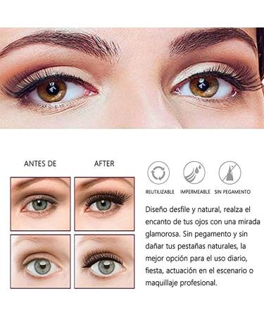 Natural Look Magnetic Eyelashes - Magnetic Eyelashes Kit With Applicator | Easy To Wear Lumentes Magnetic Eyelashes | No Glue Natural Look Lashes For Travel And Parties Confident Look - Buy Online on GoSupps.com