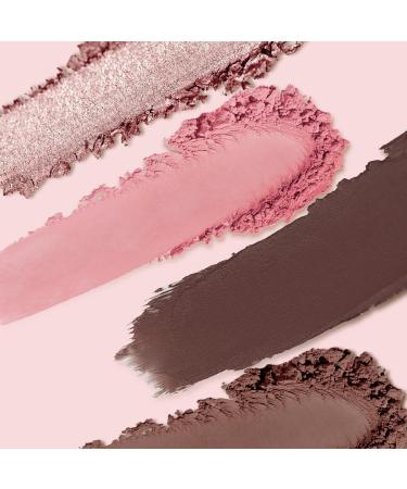 4 Colors Eyeshadow Palette - Waterproof Matte & Shimmer Nude Eye Shadow Neutral Makeup with Dual Ended Brush - Buy Online on GoSupps.com