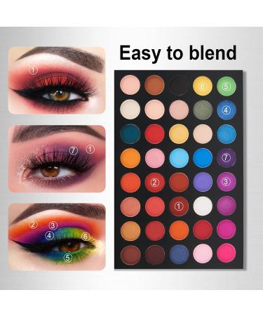Rechoo 40 Colors Eye Makeup Palette - Vibrant Matte & Shimmer Eyeshadows for Stunning Looks - Buy Online on GoSupps.com
