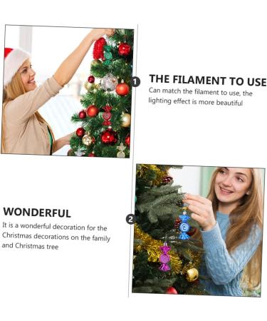 STOBAZA 36 Pcs Candy Pendant Christmas Candy Shaped Ornaments Plastic Christmas Tree Charm - Buy Online on GoSupps.com