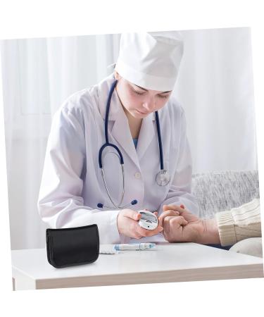 Solustrious Blood Sugar Measuring Device & Portable Oximeter Bag Set - 6-Piece Etui for Travel Fingertip Use & Black Oxford Storage - Buy Online on GoSupps.com